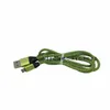 New Arrive Metal Head Fat Noodle Braided Woven Cord Sync Data Micro USB Cable 1M 3FT Wire for Samsung HTC Smartphone