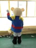 2018 Un ours en costume de mascotte uniforme usine de vêtements de dessin animé mignon personnalisé accessoires personnalisés privés marchant poupées vêtements de poupée