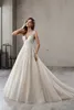 2019 Sexy Eddy K Couture Brautkleider A-Linie mit V-Ausschnitt Mermaid Backless volle Spitze Vestidos De Noiva Applikationen Pailletten wulstige Brautkleider