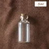Prix de gros 0,5 ml 1 ml 2 ml 3 ml 4 ml 5 ml bouteilles à la dérive en verre transparent avec liège en bois, mini conteneur de stockage de message