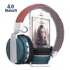 BT-008 Casque Bluetooth Casque Bluetooth avec Stent en cuir + micro HD basse stéréo forte sans fil + Double Mode filaire 4 couleurs