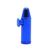 Latest Colorful Mini Pipe Bullet Shape Snuff Many Colors Metal Nose Easy Carry Clean Snuff Snorter Sniffer Bottle Smoking Adjustable Tube Unique Design With Funnel