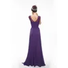 Anpassa Red Chiffon Bridesmaid Dress Sleeveless Long Sisters Multicolor Wedding Dresses HY1826