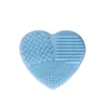 Pennelli per trucco pulito a forma di cuore colorato Pennello per lavaggio Guanto in silice Scrubber Board Strumenti per la pulizia cosmetica1178516