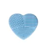 Colorful Heart Shape Clean Make up Brushes Wash Brush Silica Glove Scrubber Board Cosmetic Cleaning Tools1702304