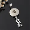 collane pendenti per sublimazione della tintura ali d'amore bottone collana pendente trasferimento a caldo materiale vuoto regali personalizzati 9 stili