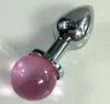 Plug Anal unisexe en métal et acier inoxydable, avec bijoux en cristal, perle de butin, dilatateur d'anus, Bondage pour adulte, produit de jouet sexuel BDSM