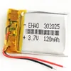 302025 3.7 V 120 mAh Li-polimer LiPo Şarj Edilebilir Pil ile PCM borad Için mini hoparlör Mp3 bluetooth akıllı izle GPS DVD Kaydedici kulaklık