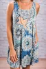 Women Floral Print Sleeveless dress with element printing Boho Dress Evening Gown Party Long Maxi Dress Summer Sundress Casual Dresses