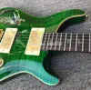 1999 Custom 22 Reed Smith Dragon 2000 Green Flame Maple Top Guitarra eléctrica Aves Abalone InlayDouble Cuerpo de madera de trémolo 1484210