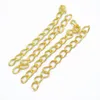 1000 stks 7 * 50mm Extended Extension Chains 5 Colors Tail Extender voor Sieraden Maken Bevindingen Ketting Armband Ketting