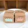 Retro Kraft Pape Candy Boxes Square Little Prince Princess Crown Gift Inpaks Doos voor Party Wedding Supplies Brown 0 22WJ BB