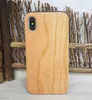 Étuis de téléphone rétro en bois véritable + TPU Logo personnalisé pour Iphone 7 8 plus 10 X 5s 6 6s Couverture de téléphone portable en bois Bamboo Mobile pour Samsung S9 S8 S7