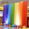 10ft * 20ft Wedding Party Stage Celebration Background Satin Curtain Drapy Filar Sufitowy Tło Małżeństwo Dekoracji Weil 3m * 6m