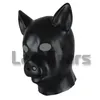 Masque de cochon en Latex Costumes fétichistes Capuche BDSM Latex Bondage Tête complète Masque de cochon Couvre-chef sexy