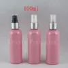 100 ml x 50pc roze lege aluminium spuitpomp parfumflessen 100cc luxe toilet water mist sproeier container cosmetische verpakking