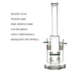 Tvillingfogar Glass Bong Hookahs vattenrör honungskaka perkolator bongs bubbler dubbel 14 mm fog riggar rökrör