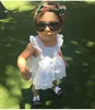 2018 Yaz Yenidoğan Giysileri Bebek Bebek Kız Elbise Çocuklar Prenses Parti Elbise Pamuk Kolsuz Fırfır Elbiseler Sundress Çocuklar Giyim Tops