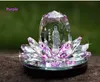 Crafts Crystal Lotus Flower Figurines Perfume Bottle Feng shui Car Decorative Glass Craft Scent Machine Flavoring in the car