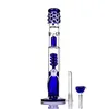 Hookah Blue Green BONGLAS Bong Bongsplash guard bongs with spiral percolator water pipe bubbler