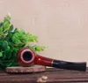 Legno di sandalo rosso, legno massello, fabbrica di tubi per filtri portatili fatti a mano, pipa per fumatori di sigarette di fascia alta per la vendita diretta.