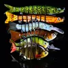 High Quanlity 6 Sizes Multi-section Fish Musky Crankbaits 3D eyes Casting Laser Saltwater Lure Swinging Swimming Segments bait