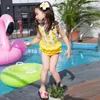 ProSea Summer Girls Yellow Duck Onepiece Swimsuits Baby Girls Mini Dress Badkläder Baddräkt Kids Beachwear5988572