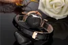 여성 브랜드 패션 시계 쿼츠 손목 시계 라인 석 화이트 블랙 가죽 스트랩 소녀 캐주얼 시계 방수 럭셔리 고품질 선물