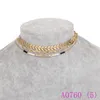 3pcs New Fashion Cute Lace Choker Necklace For Women Vintage Rhinestone Chian Chocker Necklaces Jewellry Collier A0753