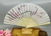 DHL Gratis frakt 200PCs / Lot Cherry Blossom Silk Hand Fläkt Bröllop Favor Plommon Blossom Hand Folding Fan Wintersweet Sn512