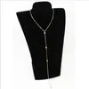 Enkel diamant-studded back chain halsband kroppskedja tillbaka halsband enkel damer tillbaka kedja