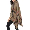 Logami Poncho estilo casaco outono inverno poncho confecção de turtleneck mulheres longas ponchos e capas camisola pullovers puxar femme
