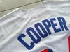Men Joe Coop Cooper #44 Baseketball Beers Beers Butting Button Down Белые бейсбольные майки высокая бесплатная доставка
