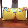 Ethnic Luxury Animal Chinese Dragon Chair Seat Cushion High End Silk Brocade Lumbar Pillow Round-backed armchair Decorative Cushions for Sof