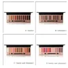 Waterdichte 12 kleuren Shimmer of Matte Oogschaduw Makeup Palet Langdurige Oogschaduw Natuurlijke Oogschaduw Met Borstel