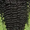 Klip w naturalnych kręconych brazylijskich rozszerzeń włosów 100g afro perwersyjne kinki w rozszerzeniach 9 sztuk African American Clip in Human Hair Extensions