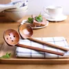 Vaisselle en bois cuillère à soupe tortue ramen japonais passoire à Long manche en bois cuillère à marmite pratique et durable SN1905