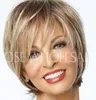 Shaggy Straight Synthetic Attractive Short Blonde Mixed Brown Wig Hair For Women