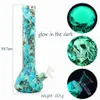 Glow in the dark beaker base water smoke pipe Mini Multi Silicone printing glass bongs glass waters pipes wax dab rig