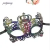 PF Crown Lace Masks Deguisement Fancy Costume Upper Half Face Eye Mask för Kvinnor Tjejer Halloween Masquerade Carnival Party LM018