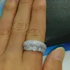 choucong Dazzling Princess Cut Stone 5A Zircone pietra 10kt Gold Filled Wedding Ring Set Sz 6-9 R66