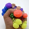 Kids Toys Funny Anti-Stress Squishy Mesh Ball Grape Squeeze Sensory Simulation Fruity Toys Kids Play Vent Toys Pendant Gags Gift 4Colors