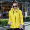 Automne Hiver Veste Femmes Manteau À Capuchon Femme Vers Le Bas Parka Couleur Bonbon Mince Chaud Coton Rembourré Veste De Base Femmes Tops Filles 2018 L18101001