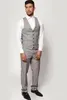 ノッチラペル2ボタンシルバーグレーの結婚式の新郎Tuxedos男性のスーツウェディング/プロミド/ディナーベストマンブレザー（ジャケット+ネクタイ+ズボン）61