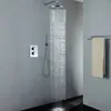 Thermostat Bath Mixer Shower Set Chrome Brass Bathroom Rain Shower Head Easy Installation Bath Mixer Fauet With Embedded Box