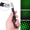 5MW 532nm Penna laser verde Nero Forte raggio visibile Puntatore laser Puntatore potente 2 in 1 stella testa lazer luce caleidoscopio Regalo di Natale DHL FEDEX EMS SPEDIZIONE GRATUITA