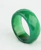 Achat Jade Ring Männer und Frauen facettenreiche Chalcedon Jade Ring rot grün schwarz Mittelfinger Daumen hoch Versandkostenfrei