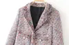 women popular new Spicy dry tofu, 100-7027, the European and American fashion small sweet wind tweed tassel coat by hand