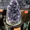 1 шт., 1 фунт, натуральный фиолетовый аметист, кварцевый кристалл, кластер, жеода, друзы, украшение для дома, образец драгоценного камня, деревянная коробка5106160