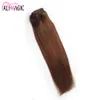 Pełna głowa blond czarna # 4 ciemnobrązowy klips w ludzkich włosach rozszerzeń jedwabisty prosty 100g Brazylijski Malezyjski Indian Remy Hair 10 "- 24"